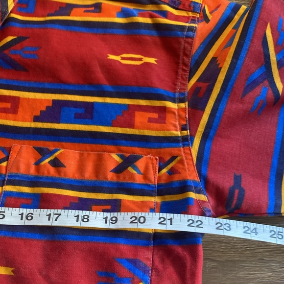 Womens Vintage 90’s Red Aztec Western Button Down Shirt Large by Red Rover - Picture 5 of 8